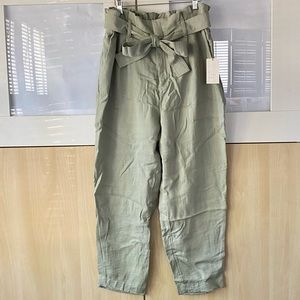 NWT A New Day Sage Green Paperbag Waist Pant - Size XL
